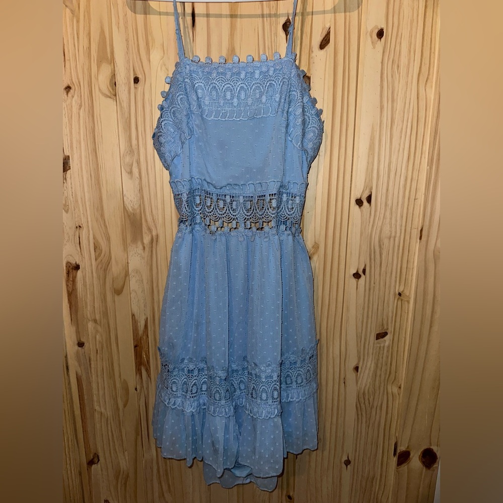 Rue21 Light Blue Lace Midi Dress